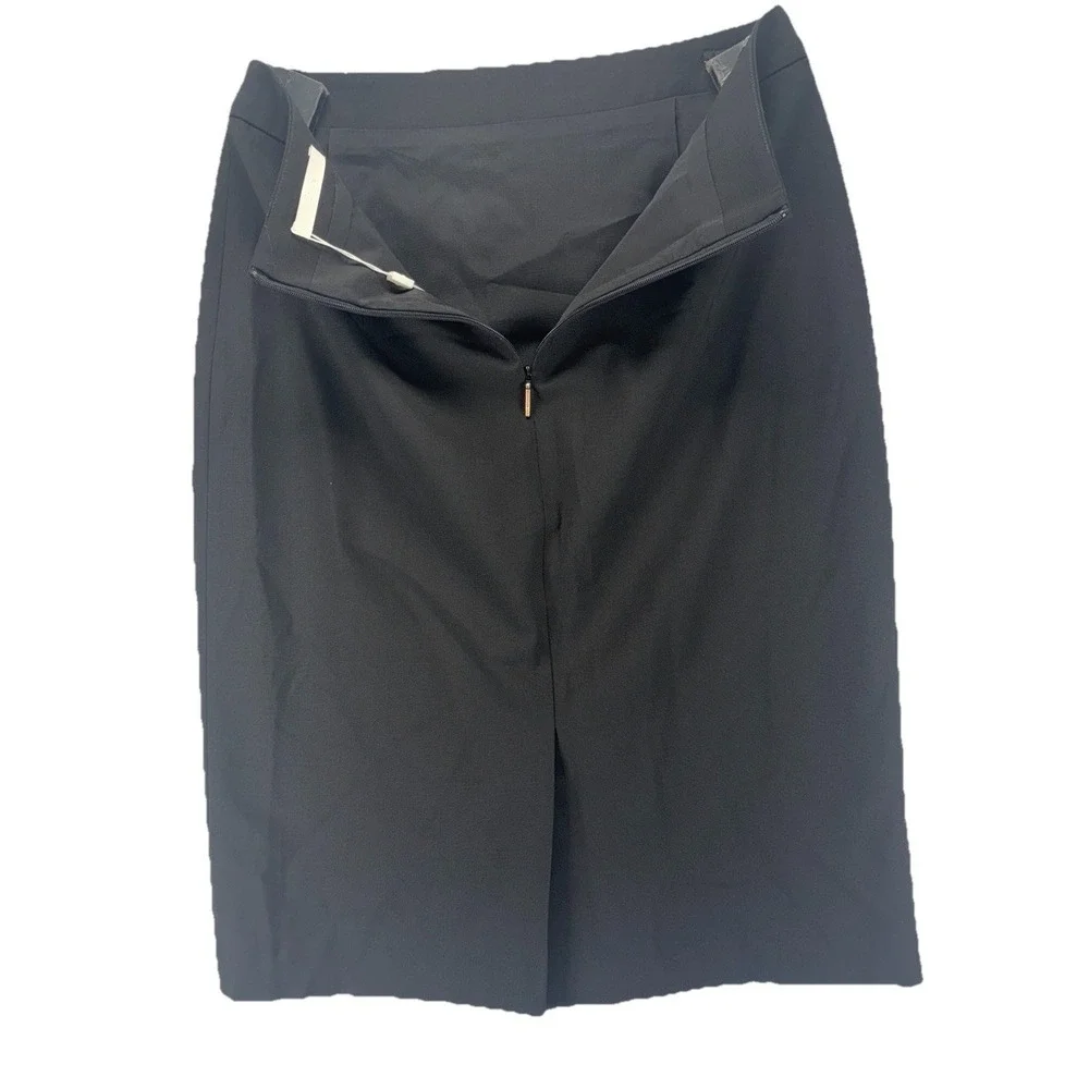 Hugo Boss Vilea Wool Blend Pencil Skirt Black US 2 IT 38 Career‎ Office NWT
